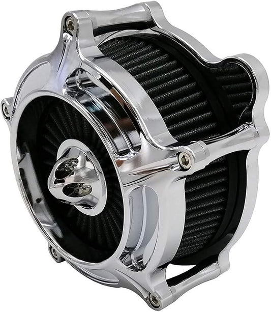 Harley Air Cleaner Turbine Intake Chrome Filter Kit Cnc Cut by Unknown