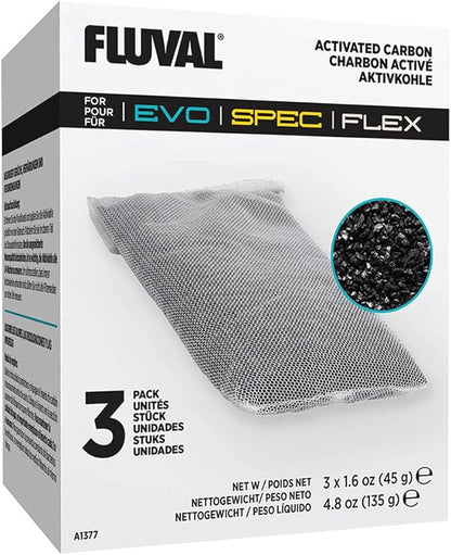 Fluval Spec/Evo/Flex Activated Carbon, Replacement Aquarium Filter Media by Fluval