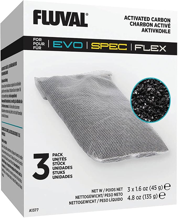 Fluval Spec/Evo/Flex Activated Carbon, Replacement Aquarium Filter Media - Image 2
