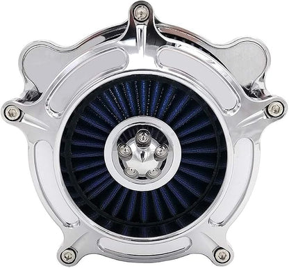 Harley Air Cleaner Turbine Intake Chrome Filter Kit Cnc Cut - Image 5