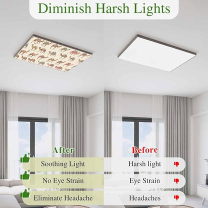 Fluorescent Light Covers for Ceiling Lights Desert Camel Magnetic Light Filters - Image 5