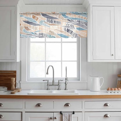 Abstract Stripes Sheer Valance Curtains - Image 2