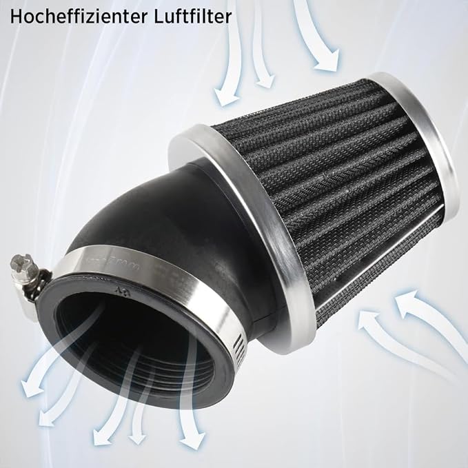 Evermotor Motorcycle Air Filter, 48mm 49mm 50mm Carb Filter - Image 3