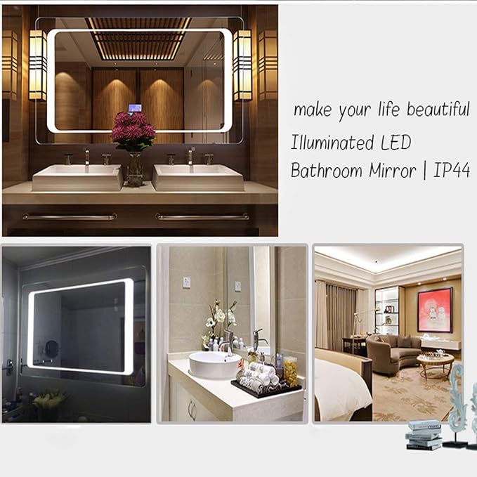 LED Bathroom Mirror with Lights Sensor Switch Bathroom Mirror with Demister Pad - Image 8