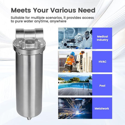 Amwater NSF/ANSI 42 Certification Stainless Steel Filter Housing - Image 8