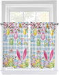 Happy Easter Kitchen Curtains 45 Inches length, Spring Watercolor Bunny Eggs by Unknown