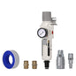 3/8"NPT Air Filter Regulator Combo Piggyback, 5 Micron Brass Element, Auto Drain by AIRZOE