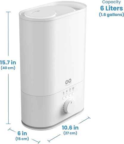Everlasting Comfort 6L Humidifier Large Room, High Mist Output 60 HR Runtime - Image 2