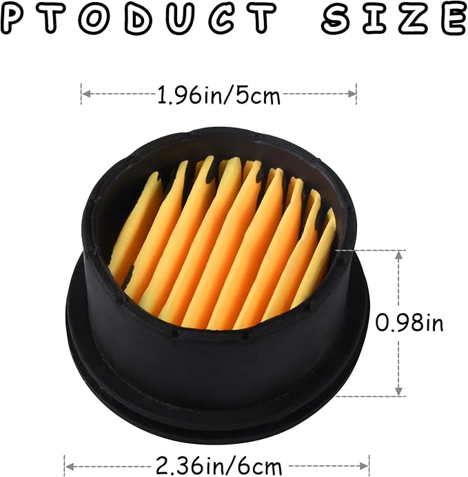 6Pcs Air Compressor Silencer Filter Elements, Air Compressor Intake Filter - Image 2