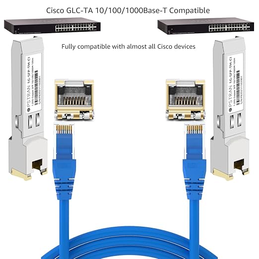 OPSTRAN 10/100/1000BASE-T SFP SGMII Copper Transceiver Module Compatible with Cisco GLC-TA RJ45 100m Cat5e/6
