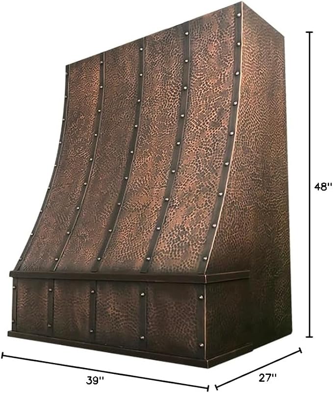 CT Copper Tailor Sloped Copper Vent Hood Island Mount, 1150 CFM Exhaust Fan - Image 9