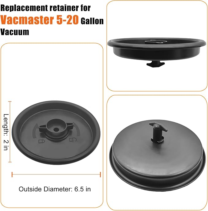 Retainer Cover Cap Fits Selected Vacmaster 5-20 Gallon, fits All Hart Vacuum - Image 2