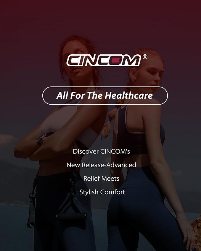 CINCOM Leg Massager with Heat and Air Compression, Cordless Calf Massager for Circulation and Pain Relief, Rechargeable Leg Compression for Edema Relief