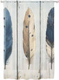 Sheer Curtains 63 Inch Length, Farmhouse Feather Semi Sheer Curtains Light by Unknown