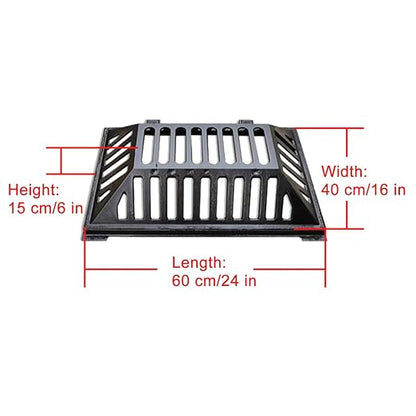 Manhole Cover and Frame Ductile Iron, Heavy Duty Drain Grate, One-Piece Design - Image 2