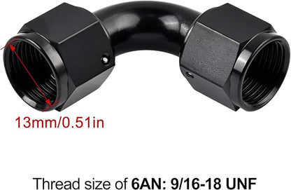 EVIL ENERGY 6AN Female to 6AN Female 90 Degree Swivel Coupler Union Fitting - Image 3