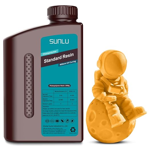 SUNLU 3D Printer Resin 1kg, Fast Curing Standard 3D Resin by SUNLU
