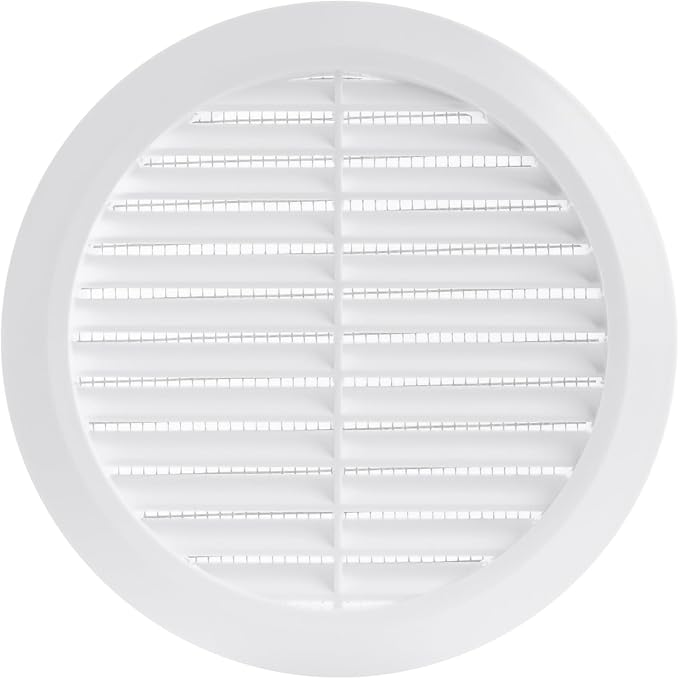 White 5" Inch Round Ventilation Grille by Unknown