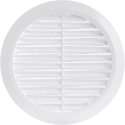 White 5" Inch Round Ventilation Grille by Unknown