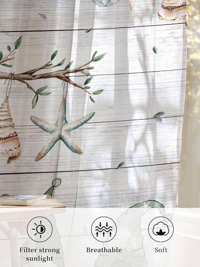 Sheer Curtains 96 Inches Long, Sage Green Gnomes Semi Sheer Curtains Light - Image 6