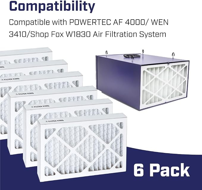 6 Pack 5-Micron Outer Air Filter Replacement Compatible - Image 2
