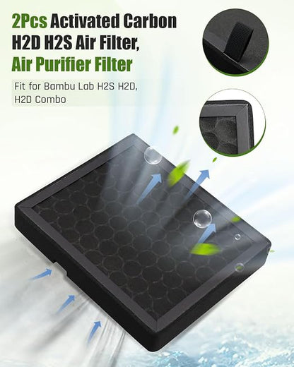 2Pcs Activated Carbon H2D H2S Air Filter Fit - Image 2
