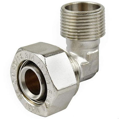 Maxline 90° Elbow Fitting 3/4 Tubing x 3/4" Male NPT Compressed Air Piping M8088 by Rapidair