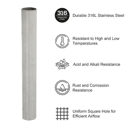 PATIKIL 40" L x 10" W Woven Wire Mesh, 300 Mesh 316L Stainless Steel Air Vent - Image 3