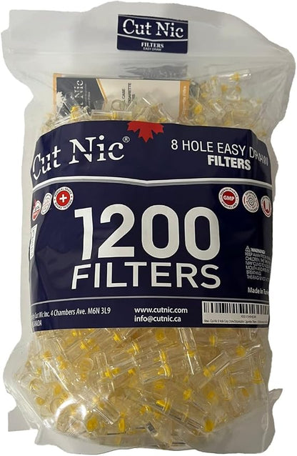 Cut-Nic 8 Hole Easy Draw Disposable Cigarette Filters by cut+nic