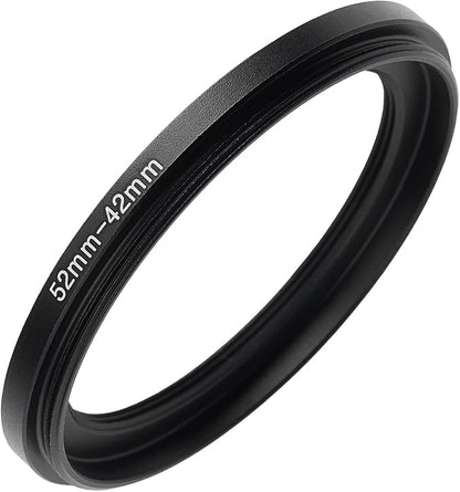 52mm to 42mm Step-up Adapter Rings Filter Adapter Black Metal Step Down Filter by Unknown