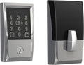 Schlage BE499WB CEN 625 Encode Plus WiFi Deadbolt Smart Lock, Keyless Entry Touchscreen Door Lock with Century Trim, Bright Chrome