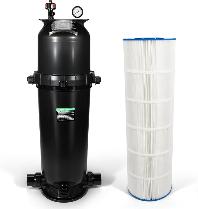 W3C17502 Swimming Pool Plus Cartridge Filter Assembly 200 Sq Ft, 150 GPM by Aumzong