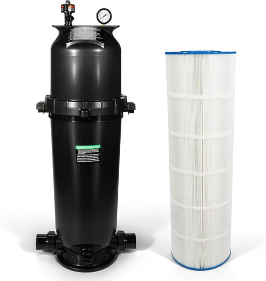 W3C17502 Swimming Pool Plus Cartridge Filter Assembly 200 Sq Ft, 150 GPM by Aumzong