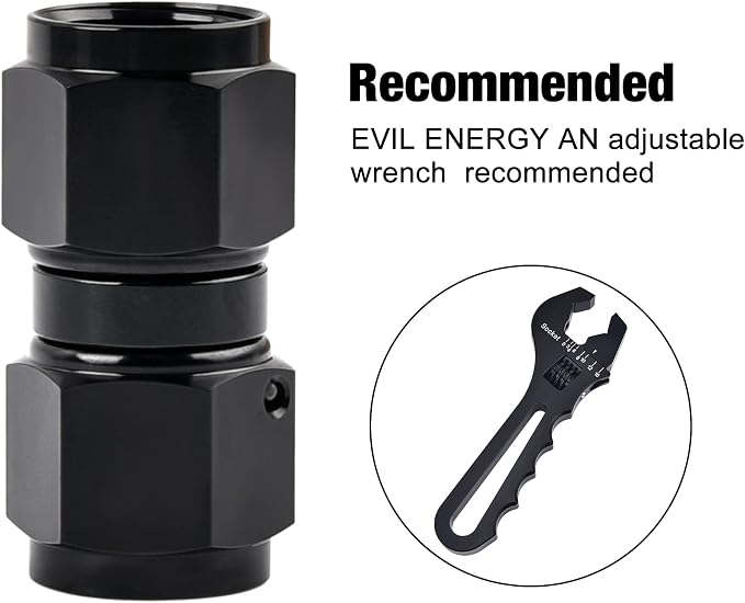 EVIL ENERGY 10AN Female to 10AN Female Straight Swivel Coupler Union Fitting - Image 4
