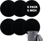 6 Pack Charcoal Filters for Compost Bin Bucket, 5 Inch Round Activated Carbon by Holismo