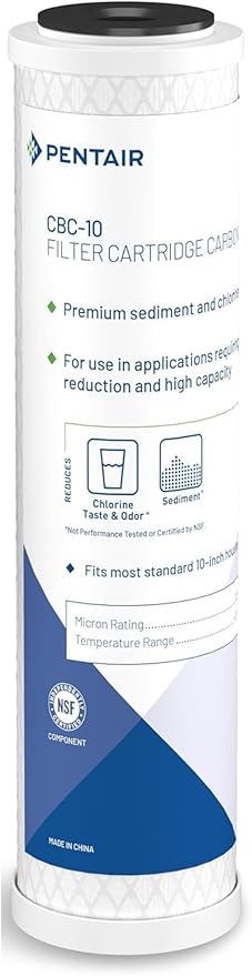 Pentair Pentek CBC-10 Carbon Water Filter, Under Sink Carbon Block Replacement by PENTAIRPENTEK