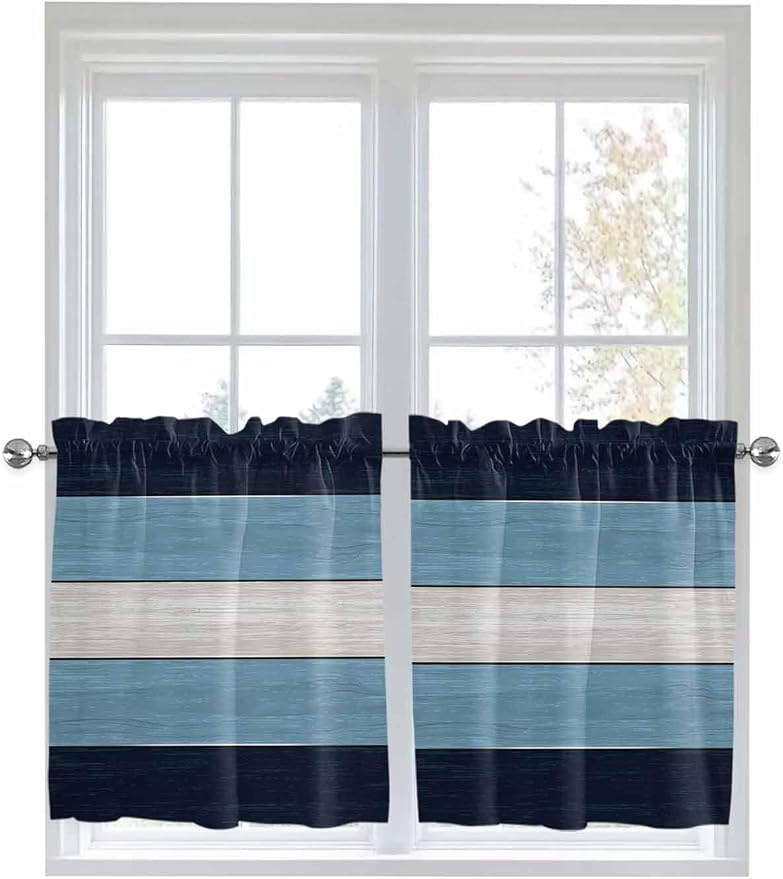 Vintage Country Woodcuts Window Valance Curtains, 2 Panel - Image 6