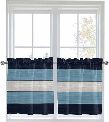 Vintage Country Woodcuts Window Valance Curtains, 2 Panel - Image 9