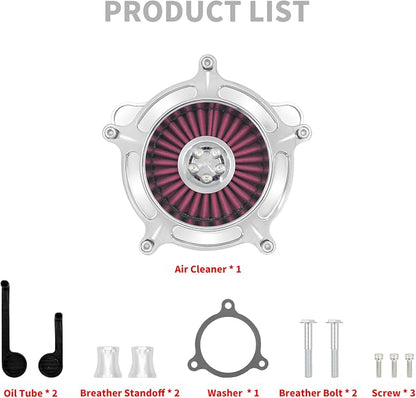HDBUBALUS Motorcycle CNC Spike Air Cleaner Air Filter Intake System Filter - Image 6