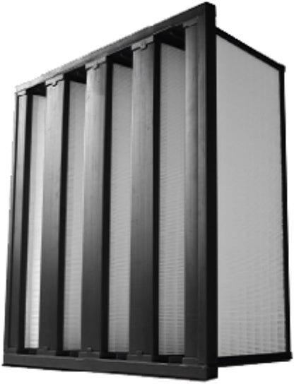 Synthetic Mini Pleat Rigid V-Bank Air Filter 24x12x12 – MERV 15 ASHRAE 52.2 by AccuraFil