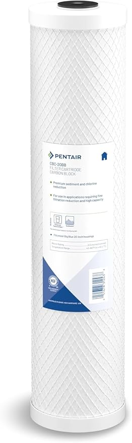Pentair Pentek CBC-20BB Big Blue Carbon Water Filter, Whole House Carbon Block by PENTAIRPENTEK