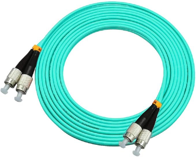 Jeirdus 50Meters 160ft Duplex 50/125 10G OM3 Multi-Mode Fiber Optic Cable Jumper Optical Patch Cord FC-FC