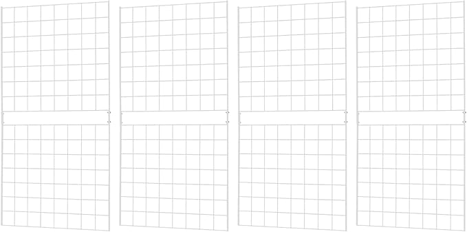 7RiversART Grid Wall Commercial Grade Gridwall Panels – Heavy Duty Grid Panel for Any Retail Display Wall Grid 2' Width x 4' Height, White (Pack of 4) Easily Portable