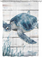 Sheer Curtains 63 Inch Length, Ocean Sea Turtle Semi Sheer Curtains Light by Unknown