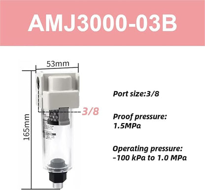 Vacuum Water Droplet Separator Pipeline Filter AMJ AMJ3000-03B AMJ4000-04B-C - Image 2