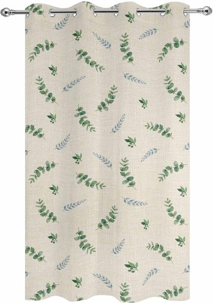 Leaf Outdoor Curtains for Patio Summer Jugal Leaves Pastoral Plant Linen - Image 9