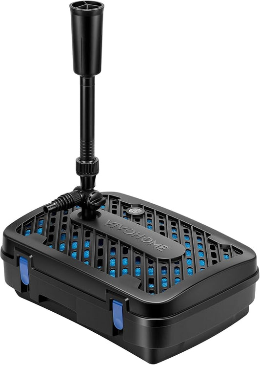 VIVOHOME All-in-One Pond Filter Fountain System Kits, 790 GPH Submersible Water by VIVOHOME