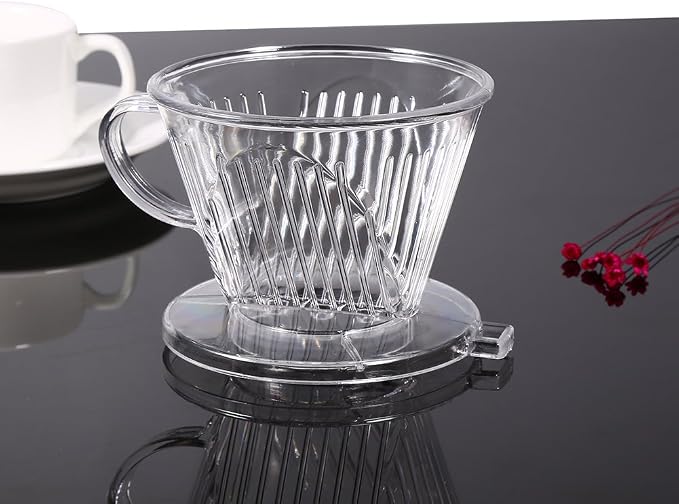 Transparent Cone Shaped Reusable Coffee Filter, Portable Drip Coffee Maker Cup - Image 9