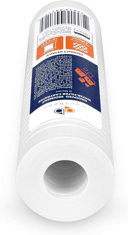 Aquaboon 5 Micron 10 x 2.5 Grooved Sediment Water Filter Replacement - Image 7