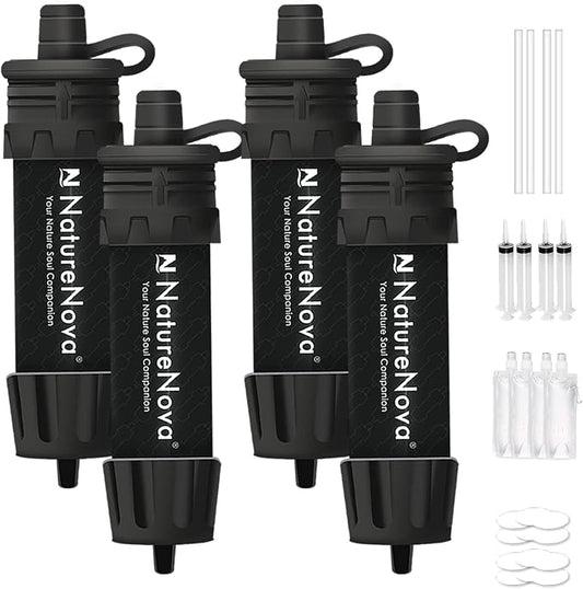 Mini Water Filter NatureNova Portable Emergency Water Filtration System Hiking by NatureNovaProducts